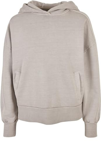 Urban Classics Damen Ladies Heavy Terry Garment Dye Hoody warmgrey, XS