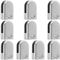 MUKLEI 10 PCS 6-8mm Glass Clamps, 304 Stainless Steel Glass Brackets, Glass Clamp Holder Flat Back Glass Clips Grip for Stair, Balustrade, Handrail, Window