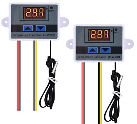 Diymore 2PCS Controlador de Temperatura Digital,AC110V-220V Módulo de Controlador de Temperatura del Termostato W3001 con Sensor