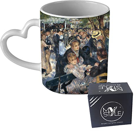 My Custom Style Tazza Cuore Manico Bianco#Arte-Le Moulin, Renoir#325ml
