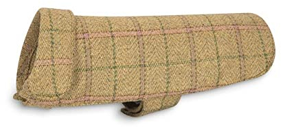 Derby Tweed Alfie Hundemantel - Beige kariert - L