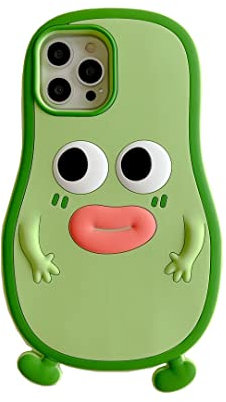 CrazyLemon für iPhone 14 Hülle, Weich Silikon 3D Kawaii Karikatur Tier Charakter Anime HandyHülle Stoßfest Mädchen Frauen Dame Teenager Hüllen - Avocado