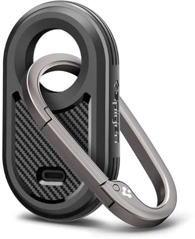 Spigen Rugged Armor Hülle Kompatibel mit Samsung Galaxy SmartTag 2 (1 Stück) - Matt Schwarz