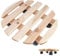 Creative Home Pflanzenroller Holz | Tragkraft 80 kg Durchmesser 35 cm | Rollbrett Pflanzen Blumenroller Transportroller Rolluntersetzer | Mobiler Blumenständer aus Massivholz