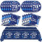 Blue 70th Birthday Decorations for Men - Navy Blue and Silver Tableware Set Including Plates, Napkins, Tablecloth for Anniversary Party Supplies
