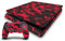 Head Case Designs Rotes Camo Tarnung Vinyl Haut Gaming Aufkleber Abziehbild Abdeckung kompatibel mit Sony Playstation 4 PS4 Slim Console and DualShock 4 Controller