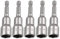 Saipor 5 Pièces Embout Douille Visseuse 13mm 1/4 Hexagonale Magnetique Adaptateur Visseuse Douille à Choc pour Écrou pour Perceuse à Main, Clé à Douille, Longueur de 65 mm