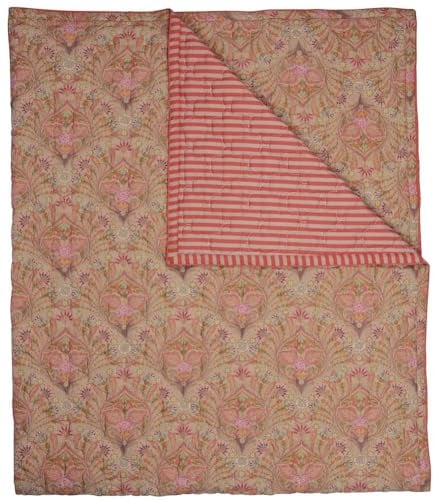 PiP Studio Alba Quilt Farbe Khaki Größe 180x260 Plaid Tagesdecke Gesteppt Wendeoptik