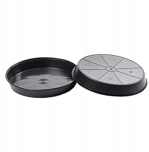 Black Round Plastic Water Plant Pot Saucer hydroponics 18/25/30/35/40/45/50cm (2, 45cm ⌀)