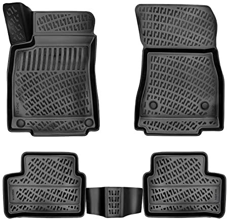 fussmattenprofi.com 3D Gummimatten Kompatibel mit Mercedes A-Klasse W177 Baujahr ab 2018 | Extra Hoher 5cm Rand Allwetter Auto Fussmatten I TPE Geruchlos rutschfest Fußmatten Zubehör Set