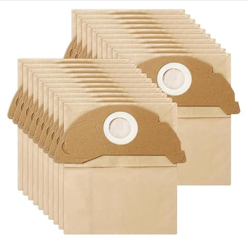 20 Bolsas de Aspiradoras 6.904-322.0 para Kärcher WD2,MV2 aspiradoras robóticas,bolsas de filtro de alta compatibilidad bolsas de filtro de papel.