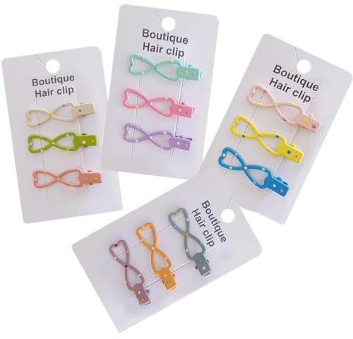 Lot de 12 pinces à cheveux crocodile mignonnes : accessoires pour cheveux en forme de bec de canard pour bébé fille