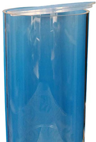 PLEXIGLAS® Rohr XT ø 50/44 mm, L = 900 mm / 0,9 Meter mit Deckel und verklebtem Boden