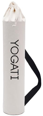 YOGATI® Bolsa para Esterilla de Yoga de Algodón con Correa Ajustable – Funda de Transporte para Esterillas de Yoga y Deporte – Bolsa Unisex para Hombres y Mujeres