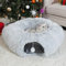 Katzentunnelbett unter dem Weihnachtsbaum, Katzentunnel für Indoor-Katzen, zusammenklappbarer Katzen-Donut-Tunnel, Höhle für mittelgroße und große Katzen, runder Katzentunnel, mehrere