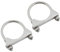 Ali2 2 Piezas Abrazadera De Escape,Abrazadera De Escape De Acero Galvanizado Con Tuerca,Abrazadera De Tubo De Escape,Abrazadera De Tubo De Escape,Abrazadera De Tubo De Escape (45mm)