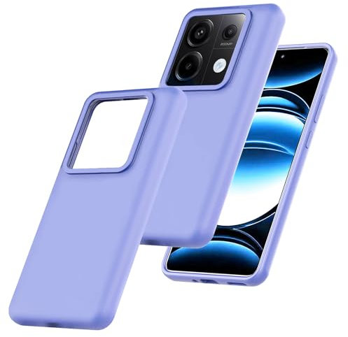 BEEJTUNY Coque Silicone pour Xiaomi Redmi Note 13 Pro 5G/ Poco X6 5G Violet, Housse Protection Silicone Liquide, Anti-Empreintes, Indécolorable, Étui en Silicone sans Odeur. Violet