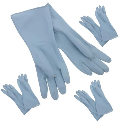 IMIKEYA 4-pair Kitchen Dishwashing Gloves Waterproof Pvc Rubber Gloves for Cooking Washing up Household Cleaning Small Size for Women Dishwasher Dishwasher Mitts