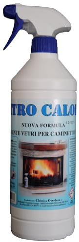 Vetro Calor, Detergente Professionale per Vetri di Camini e Stufe, Spray per Pulizia Vetri e Acciaio Inox LT 1, MADE IN ITALY