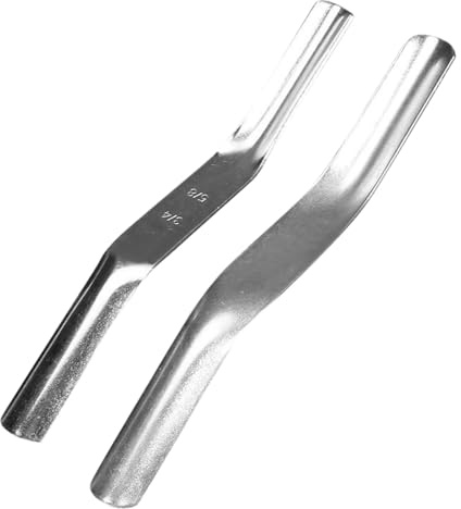 2 PCS 1/2inch x 5/8inch Brick Jointer,Bricklaying Tools,Pointing Trowel,Barrel Jointer Bricklaying,Brick Pointing Tools(Silver)