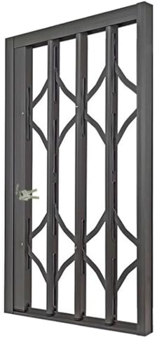 Rejas retráctiles antirrobo para ventanas, rejas de seguridad plegables verticales de aleación de aluminio con doble cerradura para apartamentos(W100xH100cm/40x40in)