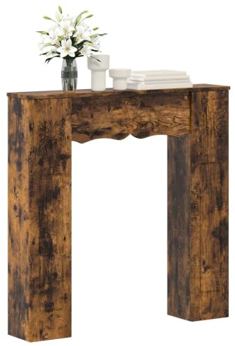 vidaXL Kaminumrandung Räuchereiche 102 x 20 x 102 cm Holzwerkstoff