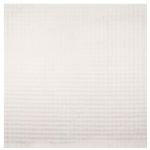 Qnhdfrt Tappeto Quadrato Sirolo per Salotto, Crema 120x120 cm | Tappeto moderno antiscivolo per soggiorno e camera da letto, compatibile con il riscaldamento a pavimento.