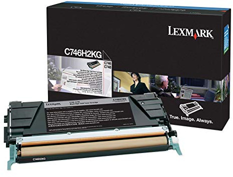 Lexmark High Yield Black Toner Cartridge, 12000 Yield, for Use in Model C746/C748 (C746H2KG)