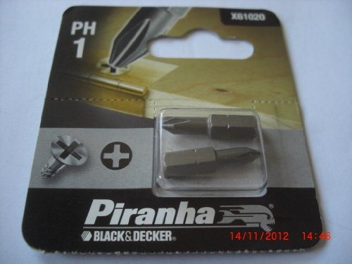 Piranha Screwdriver Bit PH1, 25 mm - Set of 2