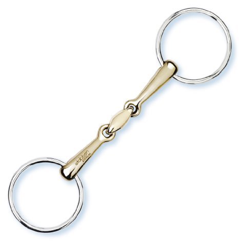 Stübben Gebiss 2224 Unterlegtrense/Wassertrense doppelt gebrochen - 14,0 cm - 14 mm - Sweet Copper
