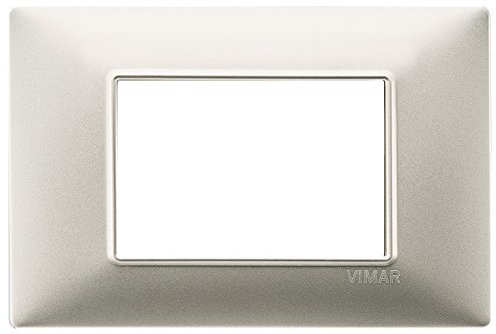 Vimar Placca 3 m, Nichel Opaco
