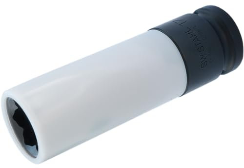 SW-Stahl 07887L Douille d'écrou de roue 1/2, 17 mm de profondeur I Douille 1/2 I Outil pour écrous de roue 17 mm en forme d'étoile I Spécialement conçu pour Mercedes-Benz I Résistant aux chocs