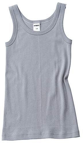 HERMKO 2800 Jungen Unterhemd aus 100% Bio-Baumwolle Knaben Tank Top, Farbe:grau, Größe:176