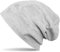 styleBREAKER Klassische Beanie Mütze mit Totenkopf Strass Applikation, Unisex 04024034, Farbe:Hellgrau meliert, Materialart:leicht