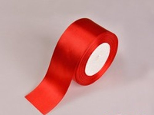 Red Satin Ribbon 50mm Wide 5 Meter for Gifts Wrap Sew Party, Decorations Events Dress Wedding Christmas Crafts, Bows Car, Floral Balloons Hairs, DIY, Bouquets, Cakes More
