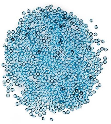 Trimming Shop 2.5mm Kleiner Diamant Acryl Streu, Konfetti Kristalle Hochzeit Braut Dusche und Geburtstag Party Dekoration 4000 Stück - Aqua blau