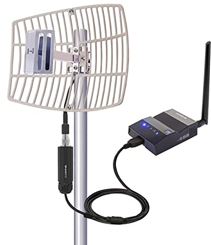 C. Crane CC Vector Extended Long Range WiFi Receiver System - Works with All Devices - Receives Distant WiFi and Repeats to All WiFi Devices in a New Location 2.4GHz