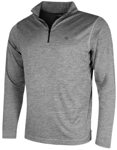 Calvin Klein Mens 2026 Harlem 1/4 Zip Lightweight Technical CK Golf Sweater