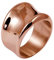 Fly Style Damenring aus Edelstahl | Fingerring konkav | 17 mm breit | Rosegold poliert, Ring Grösse:17.2 mm