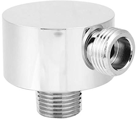 Adaptador de articulación de cabezal de ducha Desviador G1/2 Ducha de latón cromado Conector de manguera de plata Salida Codo Accesorios para baño en el hogar