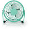 NEDIS Ventilador de mesa | Alimentación USB | Diámetro: 100 mm | 3 W | 1 Velocidad 1.00 m Turquesa