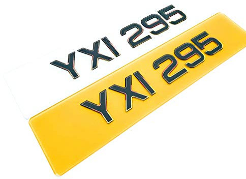 Tsg 3D GEL CRYSTAL COLOUR NUMBER PLATES (FRONT & REAR) (German)