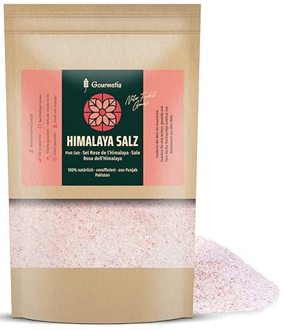Gourmetia Himalaya Salz fein 900g, Rosa Kristallsalz aus Punjab Pakistan, Steinsalz