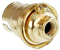 Douille classique simple bague à connexion automatique - Acier laitonné - B22- Encliquetable - Or