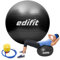 EDIFIT, Gymnastikball, 55, 65 und 75, Pezziball, Einschließlich Inflator, Pilates Ball, Sitzball, Pilates, Yoga Ball, Gymnastik (75 cm, Schwarz)