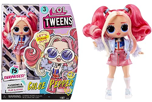 L.O.L. Surprise! Tweens Serie 3 Modepuppe - Chloe Pepper - 15 cm Puppe mit 15 Überraschungen - Wilde Mode, Accessoires & mehr - Tolles Geschenk für Kinder ab 4 Jahren