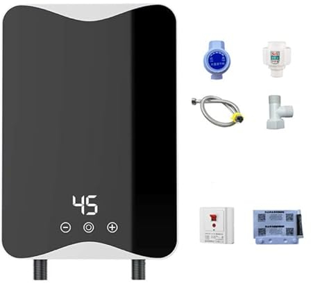 Elektronischer Durchlauferhitzer,CEIEVER Mini Instant Warmwasserbereiter 220V 5500W Mini Warmwasserbereiter mit Durchlauferhitzer Dusche,für Badezimmer Küche