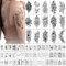 79 Blätter Realistic Temporary Tattoos für Frauen, Long Lasting Semi Permanent Tattoo, Waterproof Large Flowers Rose Hand Tattoos Aufkleber und Fake Tattoos für Erwachsene Mädchen