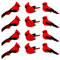YCHTEWY - Cardinal Weihnachtsbaumschmuck zum Anklippen – Set mit 12 Stück, Größe 7,1 cm (C)