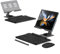 Hesupy tastiera wireless + mouse Bluetooth + stilo + supporto girevole pieghevole per Samsung Galaxy Z Fold 4/Fold 3 (Grigio, Bluetooth, Android)